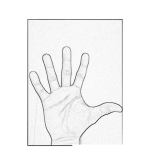 Dibujo para colorear Dibujo De Una Mano Extendida Para Colorear Con Lineas De La Mano