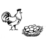 Dibujo para colorear Dibujo De Gallina Con Huevos Para Pintar Y Colorear