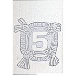 Dibujo para colorear Colorear El Numero 5 En Un Signo Maya Del Billete De 5 Quetzales De Guatemala