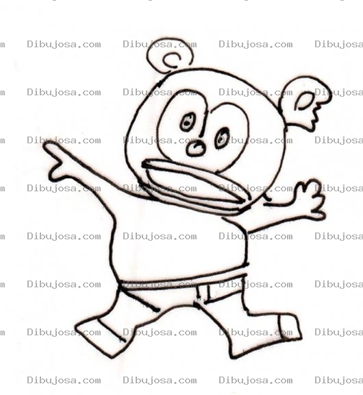Dibujo para colorear Oso En Calzones Dibujo De Osito En Calzoncillo Para Pintar Y Colorear