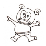 Dibujo para colorear Oso En Calzones Dibujo De Osito En Calzoncillo Para Pintar Y Colorear