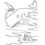 Dibujo para colorear Dibujo De La Ballena Que Se Trago A Jonas Para Pintar Y Colorear A Jonnas Y El Gran Pes