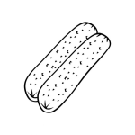 Dibujo para colorear Dibujo De Dos Salchichas Para Pintar Y Colorear