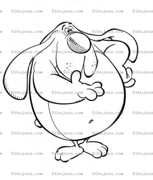 Dibujo para colorear Obesidad En Perros Dibujo De Perro Gordo Para Pintar Y Colorear