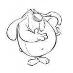 Dibujo para colorear Obesidad En Perros Dibujo De Perro Gordo Para Pintar Y Colorear