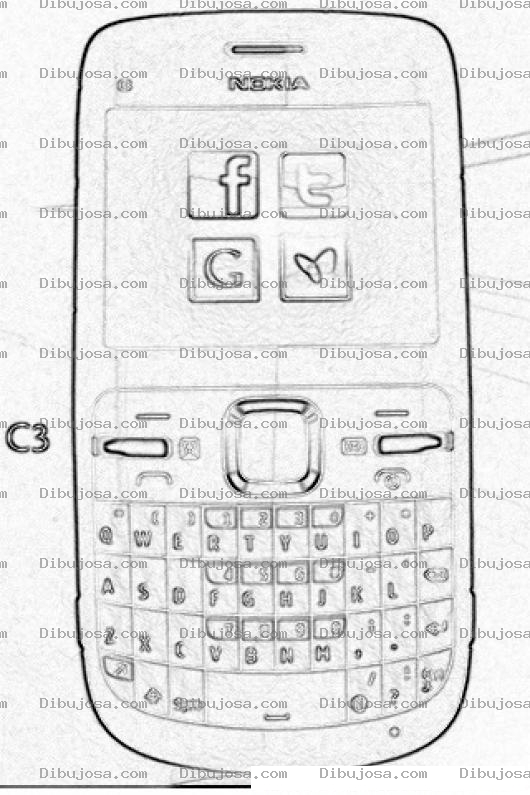 Dibujo para colorear Colorear Celular Nokia C3 Para Pintar
