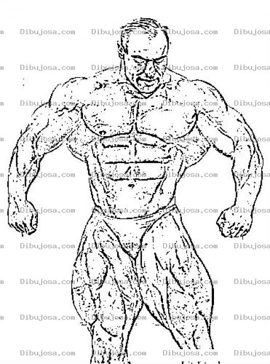 Dibujo para colorear Dibujo Del Fisiculturista Nasser El Sombaty Para Pintar Y Colorear A Naser El Sonbaty