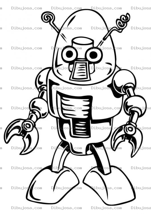 Dibujo para colorear Dibujo De Robot Con Tenazas De Cangrejo Para Pintar Y Colorear