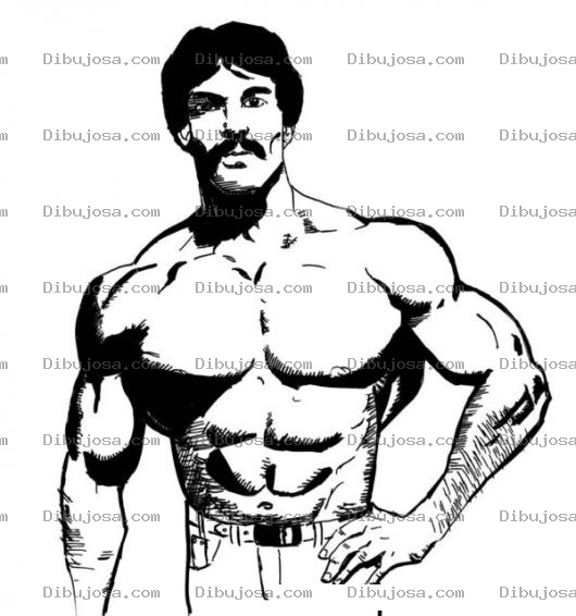 Dibujo para colorear Mikementzer Dibujo De Mike Mentzer Para Pintar Y Colorear