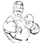 Dibujo para colorear 18 Pulgadas De Brazo Dibujo De Hombre Musculoso Midiendose El Brazo Para Pintar Y Colorear Brazo Mamado Fuerte Y Gigante