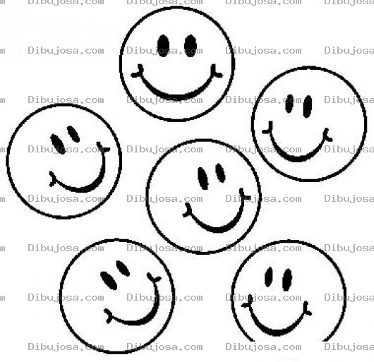 Dibujo para colorear Caritasfelices Dibujo De 5 Caritas Felices Para Pintar Y Colorear :) :) :) :) :)
