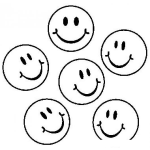 Dibujo para colorear Caritasfelices Dibujo De 5 Caritas Felices Para Pintar Y Colorear :) :) :) :) :)