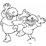 Dibujo para colorear Dibujo De Patitos Bailando Para Pintar Y Colorear