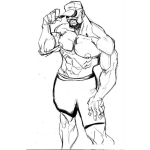 Dibujo para colorear Stripper Negro Dibujo De Moreno Striper Para Pintar Y Colorear