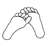 Dibujo para colorear Dibujo De Pies De Hombre Durmiendo Para Pintar Y Colorear