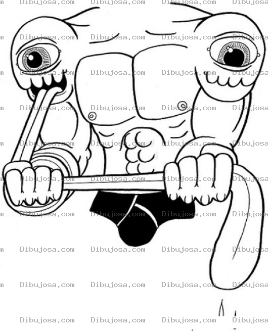 Dibujo para colorear Hombros Con Ojos Para Pintar Y Colorear