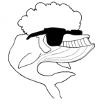 Dibujo para colorear Ballena Afro Para Pintar Y Colorear A Una Ballena Cool Con Lentes Obscuros Para Pintar Y Colorear