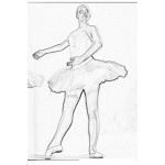 Dibujo para colorear Colorear Bailarina