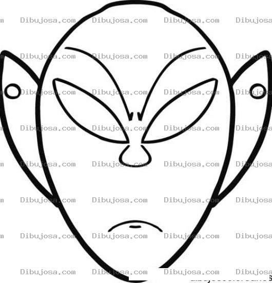 Dibujo para colorear Mascara De Extraterrestre Para Recortar Pintar Y Colorear