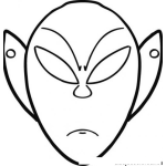 Dibujo para colorear Mascara De Extraterrestre Para Recortar Pintar Y Colorear