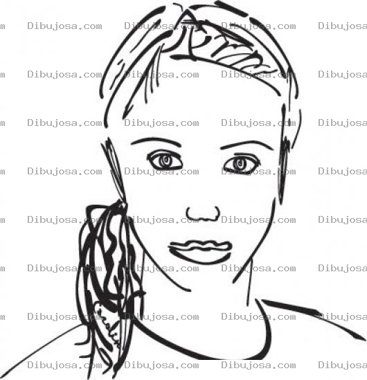Dibujo para colorear Rostro De Chica Adolescente Para Pintar Y Colorea Muchacha Adolesente Adolecenter