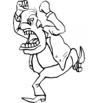 Dibujo para colorear Dibujo De Jefe Furioso Y Enojado Echando Chispas Para Pintar Y Colorear