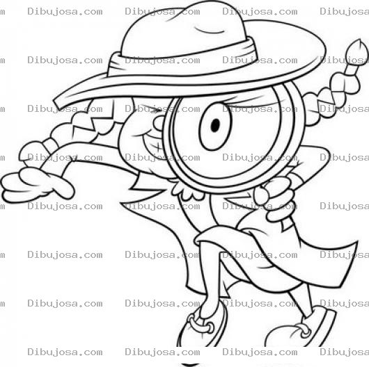 Dibujo para colorear Detectiva Dibujo De Chica Detective Para Pintar Y Colorear