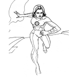 Dibujo para colorear Dibujo De La Mujer Invisible De Los 4 Fantasticos Para Pintar Colorear