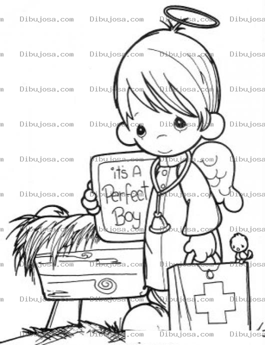 Dibujo para colorear Dibujo De Pediatra De Precious Moments Para Pintar Y Colorear