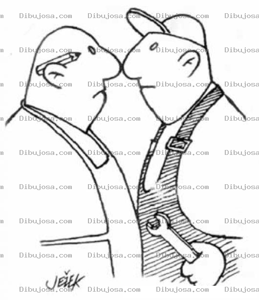 Dibujo para colorear Dibujo De Pelea Entre Carpintero Y Mecanico Para Pintar Y Colorear