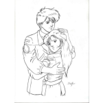 Dibujo para colorear Dibujo De Novio Apuesto Carinoso Y Protector Para Pintar Y Colorear