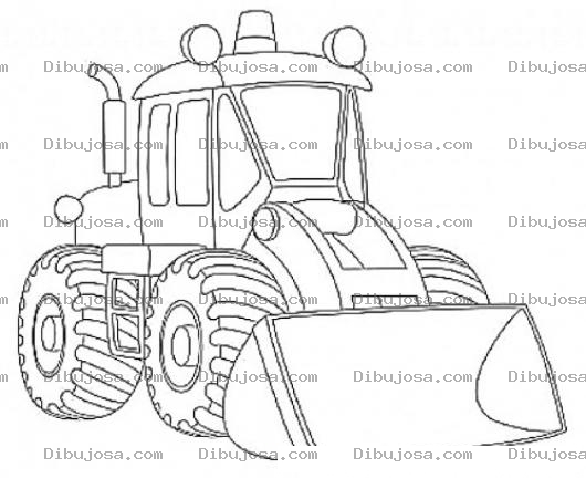 Dibujo para colorear Dibujo De Tractor Caterpillar Para Pintar Y Colorear