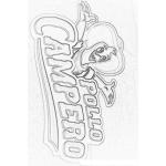 Dibujo para colorear Colorear Logo De Pollo Campero