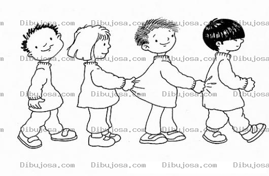 Dibujo para colorear Dibujo De Ninos Jugando Trensito Para Pintar Y Colorear Kinder Kids