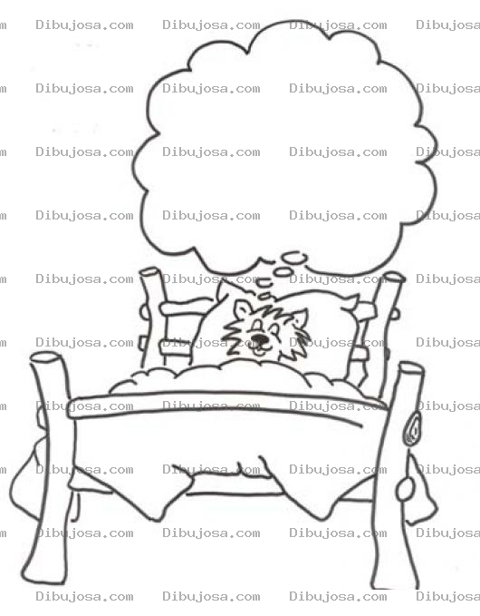 Dibujo para colorear Dibujo De Gato Sonador Para Pintar Y Colorear Un Sueno En Blanco