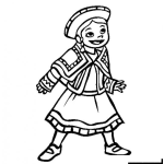 Dibujo para colorear Traje Tipico De Peru Dibujo De Mujer Peruana Para Pintar Y Colorear