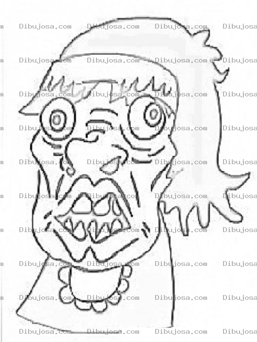 Dibujo para colorear Dibujo De Vieja Fea Para Pintar Y Colorear Suegra Paranoica