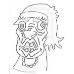 Dibujo para colorear Dibujo De Vieja Fea Para Pintar Y Colorear Suegra Paranoica