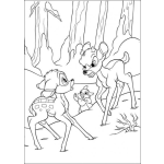 Dibujo para colorear Bambi Amonestado