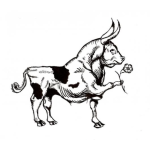Dibujo para colorear Dibujo De Toro Enamorado Con Una Flor Para Pintar Y Colorear