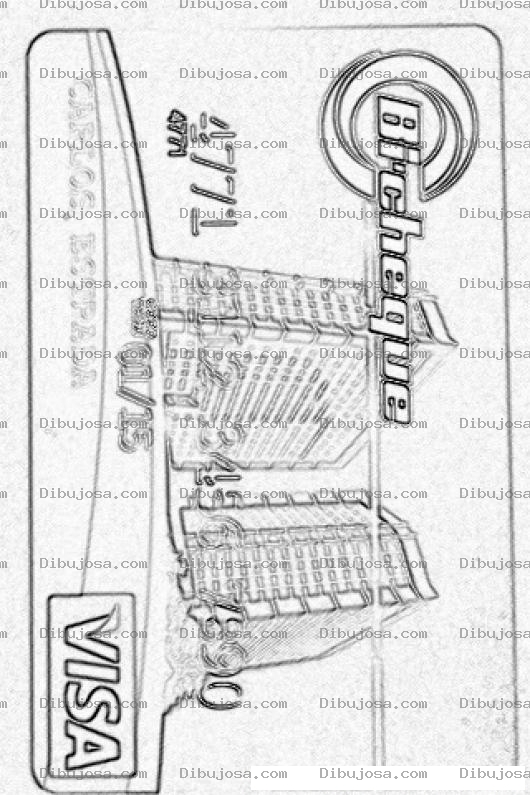 Dibujo para colorear Colorear Tarjeta Visa Debito Bicheque Del Banco Industrial De Guatemala