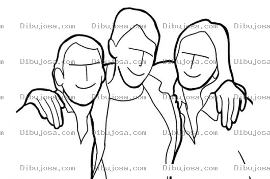 Dibujo para colorear 3amigos Para Pintar Y Colorear A Tresamigos