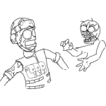Dibujo para colorear Soldado Miedoso Para Pintar Y Colorear