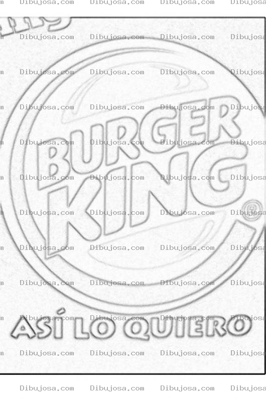 Dibujo para colorear Colorear Logo De Burger King
