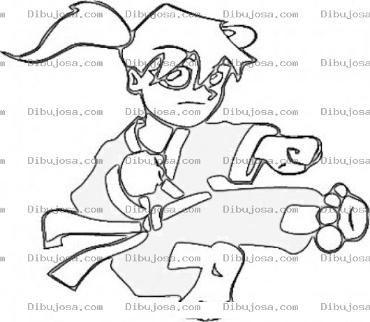 Dibujo para colorear Dibujo De Rubia Karateca Para Pintar Y Colorear Chica Carateka Carateca Karateka