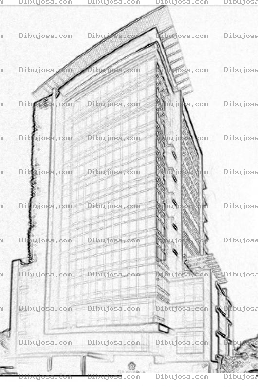 Dibujo para colorear Colorear Edificio Platina En La Zona 10 De Guatemala