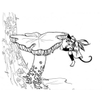 Dibujo para colorear Dibujo De Duendecita Trepando Un Hongo Para Pintar Y Colorear