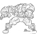 Dibujo para colorear Zangief Streetfigher Para Pintar Y Colorear