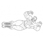 Dibujo para colorear Patada Voladora De Zangyef Para Pintar Y Colorear