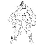 Dibujo para colorear Dibujo De Goro Peleador De Cuatro Brazos De Mortal Combat Para Pintar Y Colorear Goromortalkombat